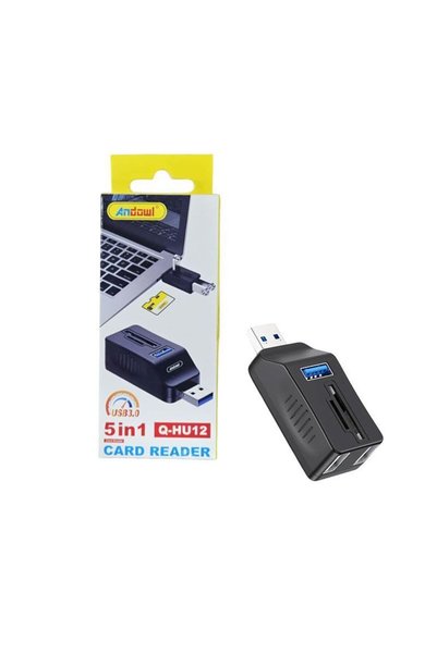 OEM Andowl Αναγνώστης καρτών 5 σε 1 Q-HU12 - Card Reader USB 3.0