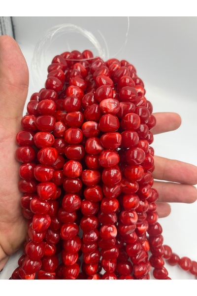 E.B EBRULİ BONCUK 10 mm Parlak Akrilik Oval Boncuk – 1 Dizi / 15 Adet