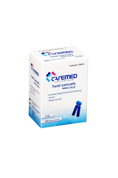 CAREMED Twist Lancets 31G - 200 Pcs