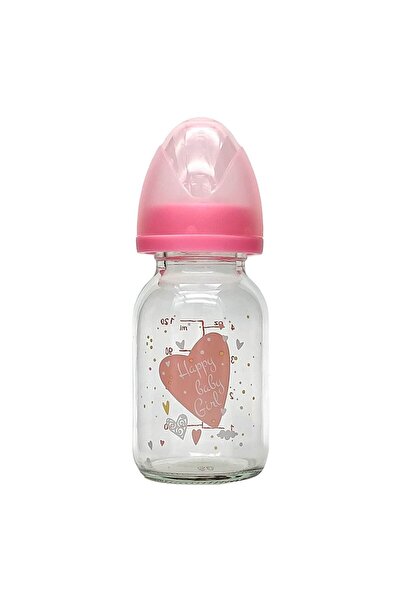 OEM Biberon din Sticla cu Tetina din Silicon Roz Nor Honey Baby - 120ml