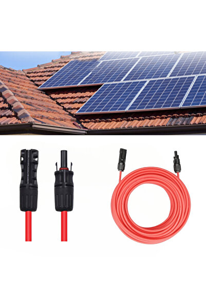 OEM Cablu solar 6mm 28M Rosu, conectori MC4, utilizat interior exterior IP67