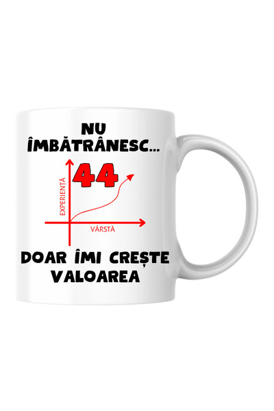 INOVATIX Cana personalizata - Nu imbatranesc,44 de ani, doar imi creste valoa...