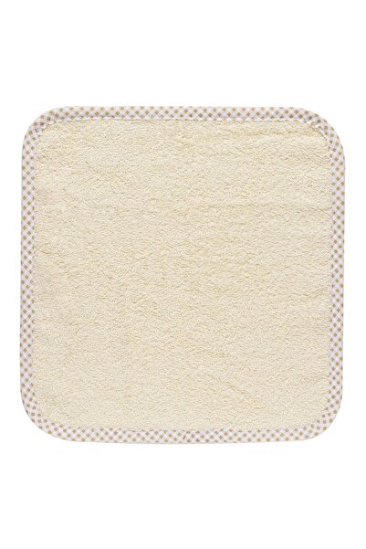 OEM Prosopel din Bumbac Bej Margine cu Carouri pentru Copii 30x30cm