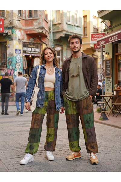 AYASOFYA OTANTIK Unisex Νεπαλέζικο έθνικ αυθεντικό παντελόνι μποέμ με ελαστικ...
