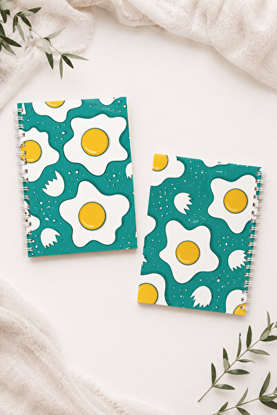 Paytak Moda Egg Patterned A5 Spiral Colorful Notebook 45 Sheets 90 Pages 300 ...