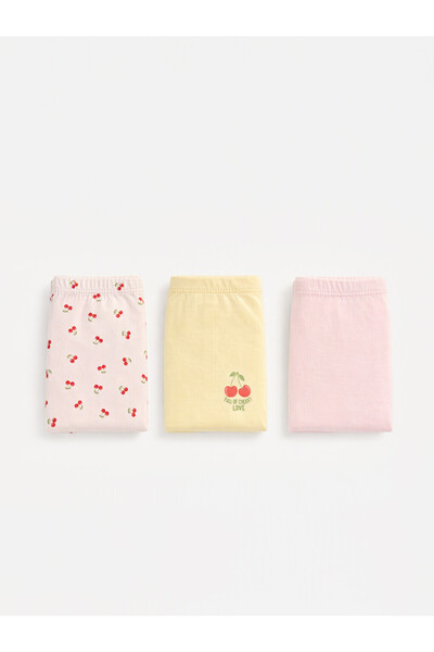LC Waikiki Vizyon New Season Pink Girls' Boxer Shorts 3-Piece Set