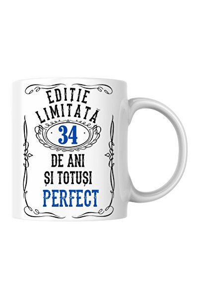 INOVATIX Personalized Can - Limited Edition 34 Years Old and Perfect, Λευκό, ...