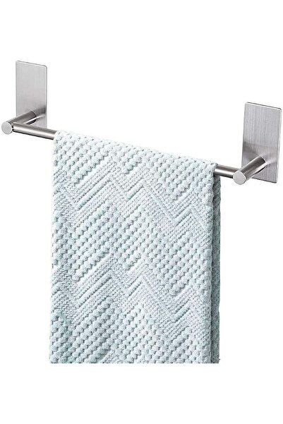 Songtec Adhesive Towel Bar 12inch Brushed, Stick On Bath Towel Rack Easy Inst...