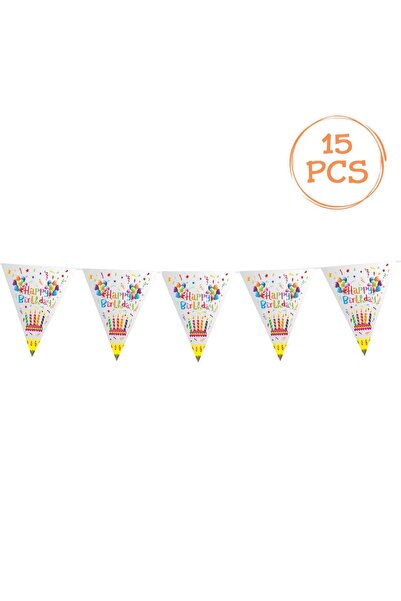 OEM Stegulete Metalizate din Folie Aurie de Petrecere "Happy Birthday" 4.8m -...