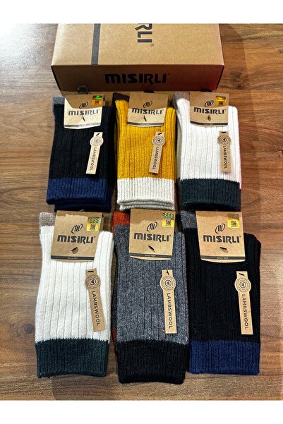 Mısırlı Women's Lambswool Seamless Lambswool Comfortable Winter Socks 6-Pack