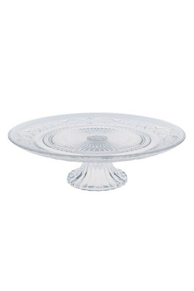 OEM Suport cu Picior din Sticla Transparenta cu Model Sculptat pentru Prajitu...