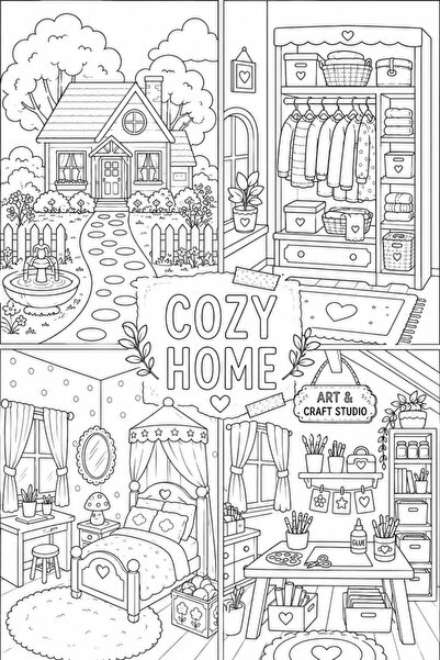 COZY RELAXATION Cozy Perfect Home. Descoperă noua carte de colorat pentru relaxare din colectia recent apărută pe piața din România.