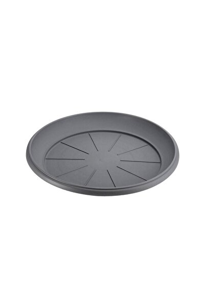 OEM Πλαστική γλάστρα σε ανθρακί χρώμα Ø23x3cm