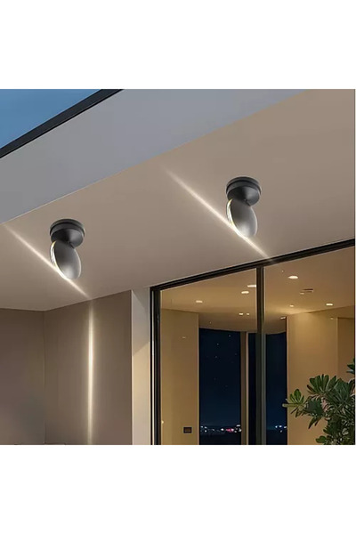 Generic Brand أبليك جداري خارجي أسود LED 6 واط إضاءة صفراء 9587/6W/BK+WW