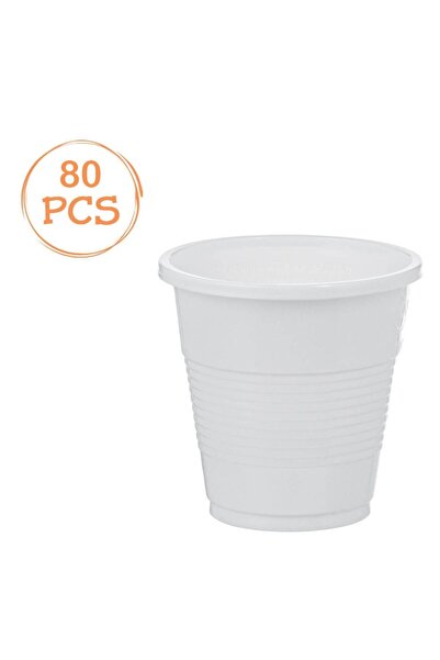 OEM Set 80 de pahare albe din plastic 80ml