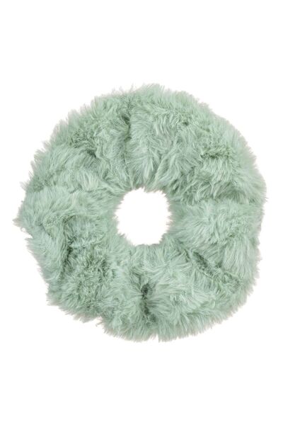 OEM Scrunchie μαλλιών με γούνα μέντας για γυναίκες