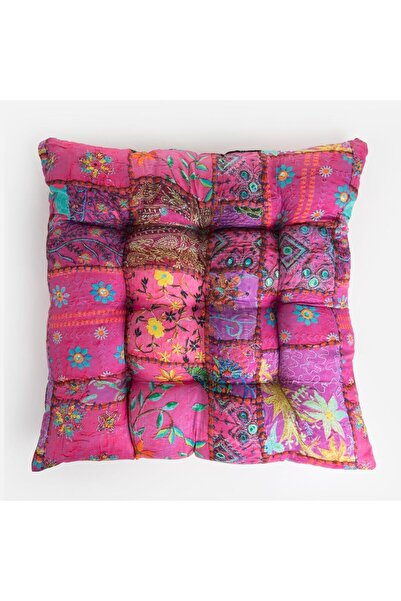 OEM Perna Scaun Fucsia cu Flori 40x40cm