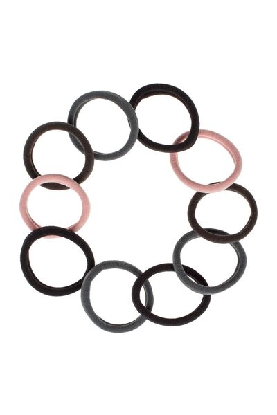 OEM Elastice Par Frotte Antracit Negre Powder Pink pentru Femei - 10buc