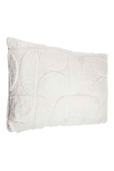 OEM Perna Decorativa din Imitatie de Blana Alba cu Model Reliefat pentru Cana...