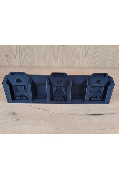 OEM Wall mount for 3 Parkside X20V Team batteries, screw-mounted, Black