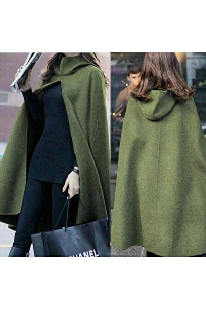 HAMOIYMODA Kadın Kapüşonlu Panço