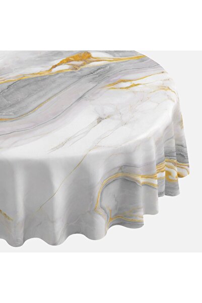 OEM Fata de Masa Rotunda Plastifiata cu Model Marble Ø180cm