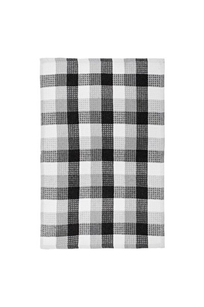 OEM Prosop de Bucatarie din Bumbac Alb Gri Negru in Carouri 60x40cm