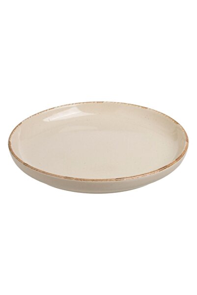OEM Nordic Style Ceramic Beige Fruit Plate Ø15cm