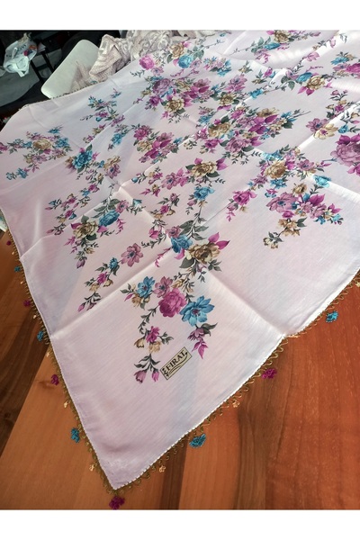 yörük tuhafiye Handcrafted Needle Embroidered Writing. Powder Color, Real Han...