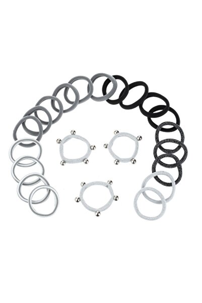 OEM Elastice Par Frotte Negre Gri Lurex Argintiu pentru Femei - 22buc