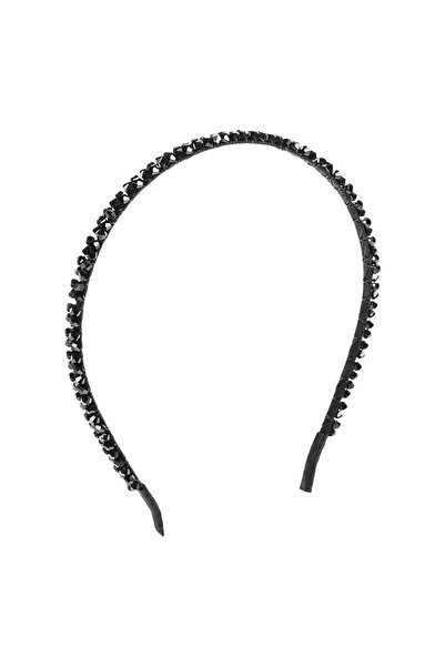 OEM Coronita Par Subtire cu Pietre Negre pentru Femei