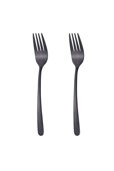 OEM Small Stainless Steel Forks "Black" 15.5cm - 2pcs