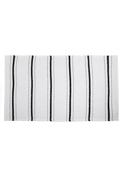 OEM Prosop de Bucatarie Alb cu Dungi Negre 35x60cm