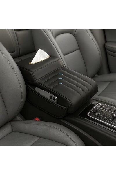GENERAL Car Armrest Cushion, Comfortable Car Armrest with Premium Leather Cus...