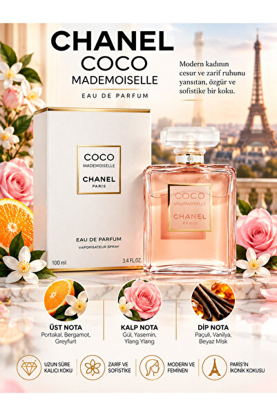 Chanel COCO MADEMOISELLE EDP 100 ml – Çiçeksi, Narenciyeli ve Odunsu Karakter...