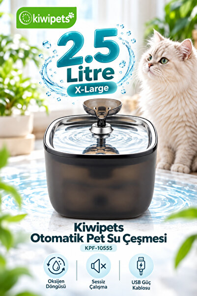 Kiwi Kiwipets KPF-10555 Otomatik Pet Su Çeşmesi Kedi ve Köpek Su Pınarı