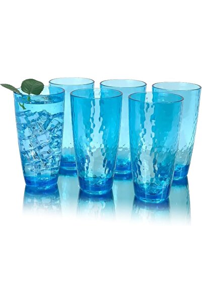 GENERAL مجموعة من 6 أكواب أكريليك كبيرة سعة 26 أونصة، أكواب بلاستيكية للشرب، ...
