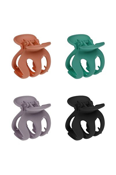 OEM Multicolored Matte Hair Clips for Women 5cm - 4pcs