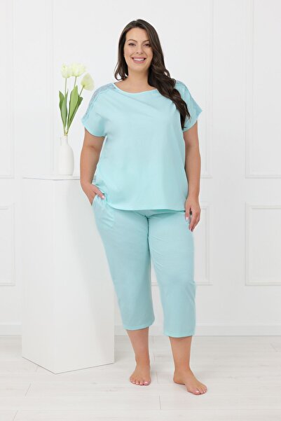 Other Pijama de damă cu mânecă scurtă, pantaloni 3/4, senzuală, XL