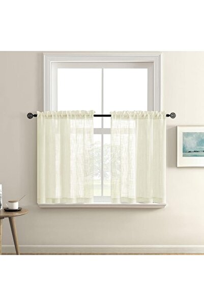 XTMYI Off White Small Window Curtains for Bedroom 2 Panels Set Short Tier Caf...