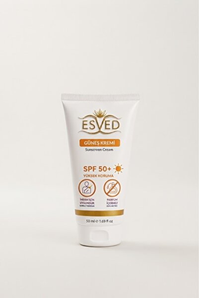 ESVED Kokusuz ve Alkolsüz Güneş Kremi 50 ML Tüp Hac ve Umre için