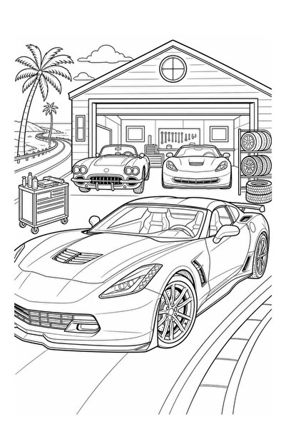 COZY RELAXATION Cozy Garage. Descoperă noua carte de colorat pentru relaxare din colectia recent apărută pe piața din România.
