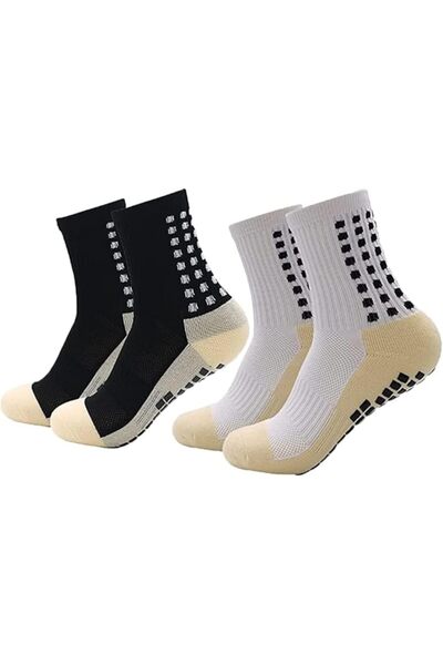 X SPRING Soccer Socks, 2 Pairs Sports Socks With Superior Traction Pads, Non ...