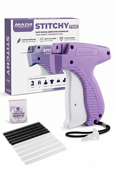 AKA CHI STITCHY FINE Kumaş Sabitleme Tabancası – Kılçık Tabancası – 5 mm 5 Si...