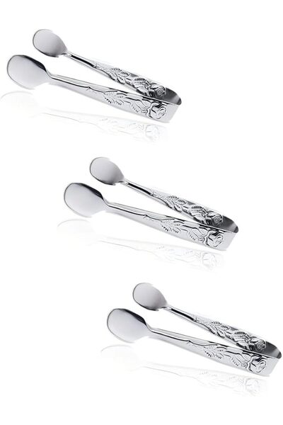 Sweet seven ® Mini Serving Tongs Set, 4.17 inch Rose Candy Clip & Ice Tongs f...