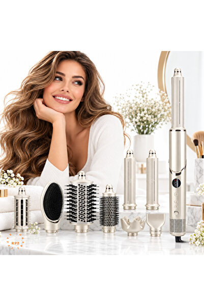ONULISS Set de coafat 8-în-1 LUMNEEA de la Rapaz Trend RPZ, 1400 W, Auriu șampanie