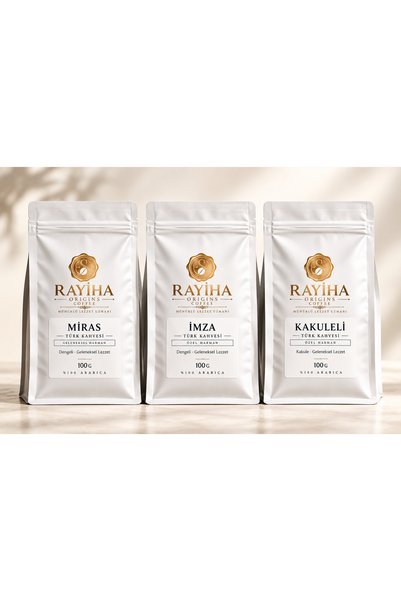 Türk Kahvesi Keşif Seti 3 x 100 G - MİRAS, İMZA ve KAKULELİ