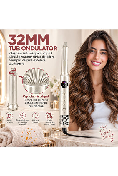 ONULISS Set de coafat 8-în-1 LUMNEEA de la Rapaz Trend RPZ, 1400 W, Auriu șampanie