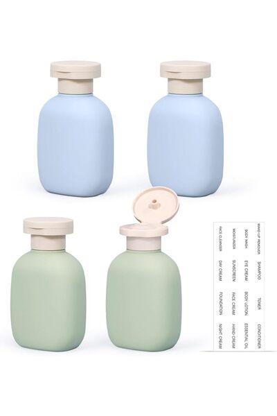 Yelajoy 3.4oz Plastic Travel Shampoo Bottle, Leak-proof Empty Plastic Squeeze...