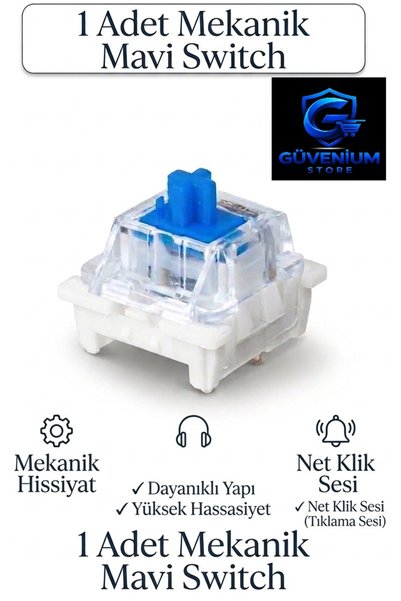 güvenium store Mavi Mekanik Klavye Blue Switch Klik Sesli 1 ADET